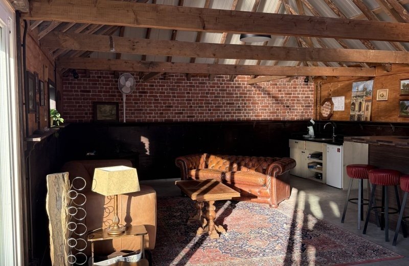 Gezellige reacreatie ruimte op de camping